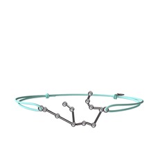 Aquarius Bileklik - Beyaz zirkon 925 ayar siyah rodyum kaplama gümüş bileklik #15brck1