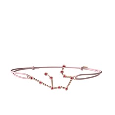 Rodolit garnet 8 ayar rose altın bileklik