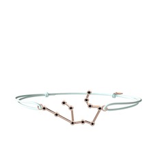 Aquarius Bileklik - Siyah zirkon 18 ayar rose altın bileklik #181xumd