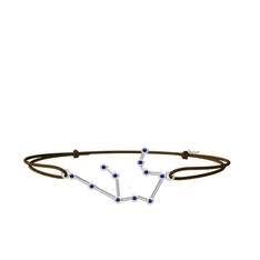 Aquarius Bileklik - Lab safir 8 ayar beyaz altın bileklik #18thljk