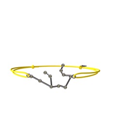 Aquarius Bileklik - Peridot 925 ayar siyah rodyum kaplama gümüş bileklik #190y7y