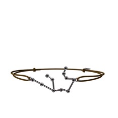 Aquarius Bileklik - Siyah zirkon 925 ayar siyah rodyum kaplama gümüş bileklik #19lbeof