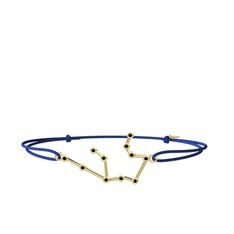 Aquarius Bileklik - Siyah zirkon 14 ayar altın bileklik #1bgfl0k