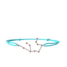Aquarius Bileklik - Garnet 8 ayar beyaz altın bileklik #1d4ffw2