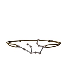 Aquarius Bileklik - Dumanlı kuvars 925 ayar siyah rodyum kaplama gümüş bileklik #1fo871d