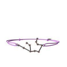 Aquarius Bileklik - Dumanlı kuvars 925 ayar siyah rodyum kaplama gümüş bileklik #1fr4g9