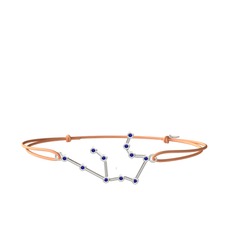 Aquarius Bileklik - Lab safir 14 ayar beyaz altın bileklik #1fwt2ug