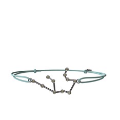 Aquarius Bileklik - Peridot 925 ayar siyah rodyum kaplama gümüş bileklik #1kc141l