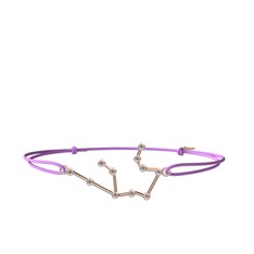 Aquarius Bileklik - Pırlanta 925 ayar rose altın kaplama gümüş bileklik (0.165 karat) #1mazay3