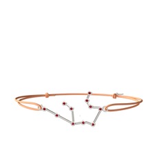 Garnet 8 ayar beyaz altın bileklik