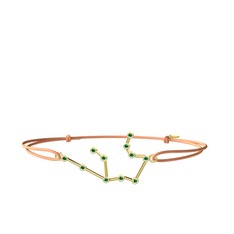 Aquarius Bileklik - Yeşil kuvars 925 ayar altın kaplama gümüş bileklik #1ndzmms