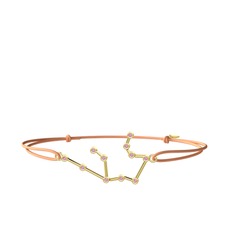 Aquarius Bileklik - Pembe kuvars 14 ayar altın bileklik #1olhf0w