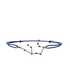Aquarius Bileklik - Siyah zirkon 8 ayar rose altın bileklik #1p22z76