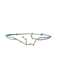 Aquarius Bileklik - Kök zümrüt 14 ayar rose altın bileklik #1q2h2sg