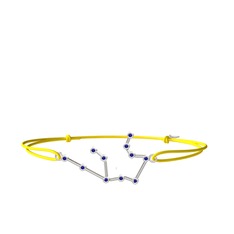 Aquarius Bileklik - Lab safir 8 ayar beyaz altın bileklik #1qvk1x0