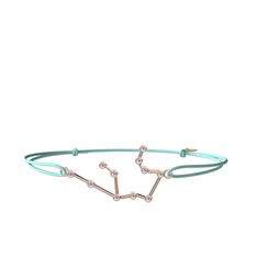 Aquarius Bileklik - Beyaz zirkon 8 ayar rose altın bileklik #1szw3cc
