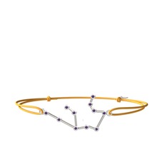 Aquarius Bileklik - Ametist 18 ayar beyaz altın bileklik #1t48tfe