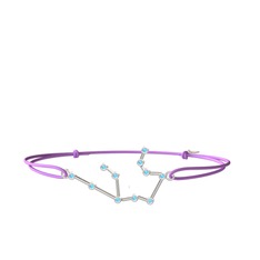 Aquarius Bileklik - Akuamarin 18 ayar beyaz altın bileklik #1udee9s