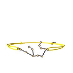 Aquarius Bileklik - Sitrin 925 ayar siyah rodyum kaplama gümüş bileklik #1wz1wew