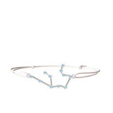 Aquarius Bileklik - Akuamarin 18 ayar beyaz altın bileklik #1wzpvi1