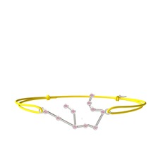 Aquarius Bileklik - Pembe kuvars 18 ayar beyaz altın bileklik #1yavd2p