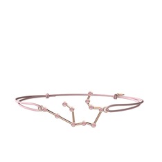Pembe kuvars 14 ayar rose altın bileklik