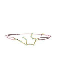 Aquarius Bileklik - Akuamarin 14 ayar altın bileklik #235f52