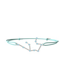 Aquarius Bileklik - Akuamarin 18 ayar beyaz altın bileklik #23hwjl