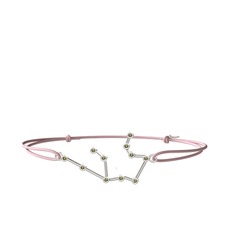 Aquarius Bileklik - Peridot 8 ayar beyaz altın bileklik #27ruqv