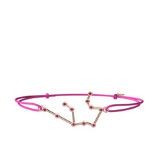 Aquarius Bileklik - Rodolit garnet 18 ayar rose altın bileklik #3del7m