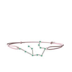 Aquarius Bileklik - Kök zümrüt 8 ayar beyaz altın bileklik #3ns3c6