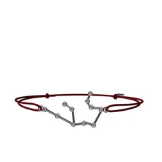 Aquarius Bileklik - Pırlanta 925 ayar siyah rodyum kaplama gümüş bileklik (0.165 karat) #3s7sq4