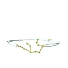 Aquarius Bileklik - Kök zümrüt 14 ayar altın bileklik #4jx5nx