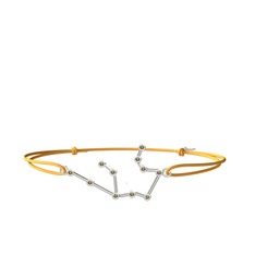 Peridot 8 ayar beyaz altın bileklik