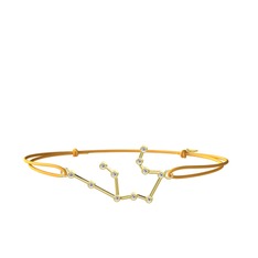 Aquarius Bileklik - Beyaz zirkon 14 ayar altın bileklik #4w2tfm