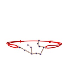 Aquarius Bileklik - Lab safir 18 ayar rose altın bileklik #5tlwrk