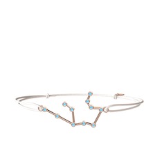 Aquarius Bileklik - Akuamarin 14 ayar rose altın bileklik #6abxcl