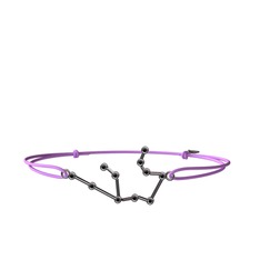 Aquarius Bileklik - Siyah zirkon 925 ayar siyah rodyum kaplama gümüş bileklik #7kdpt3