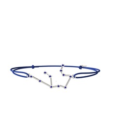 Aquarius Bileklik - Lab safir 14 ayar beyaz altın bileklik #8wij02