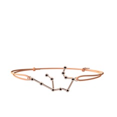 Aquarius Bileklik - Siyah zirkon 14 ayar rose altın bileklik #b1efd9