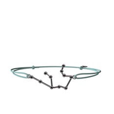 Aquarius Bileklik - Siyah zirkon 925 ayar siyah rodyum kaplama gümüş bileklik #bb69nw