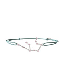 Aquarius Bileklik - Pembe kuvars 8 ayar beyaz altın bileklik #cdrar2