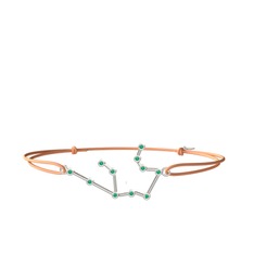 Kök zümrüt 8 ayar beyaz altın bileklik