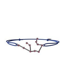 Aquarius Bileklik - Rodolit garnet 925 ayar siyah rodyum kaplama gümüş bileklik #hyu2mf
