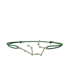 Aquarius Bileklik - Kök zümrüt 8 ayar rose altın bileklik #igrpww