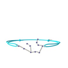 Aquarius Bileklik - Lab safir 18 ayar beyaz altın bileklik #j5wbgk