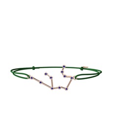 Aquarius Bileklik - Lab safir 925 ayar rose altın kaplama gümüş bileklik #ki45x8