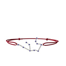 Aquarius Bileklik - Lab safir 8 ayar beyaz altın bileklik #lcp6at