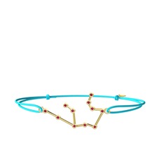 Aquarius Bileklik - Rodolit garnet 925 ayar altın kaplama gümüş bileklik #nrrrb2