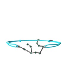 Aquarius Bileklik - Yeşil kuvars 925 ayar siyah rodyum kaplama gümüş bileklik #oj0bqv